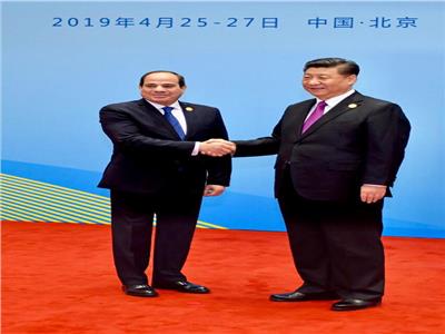 لقاء الرئيس عبد الفتاح السيسي والرئيس الصيني
