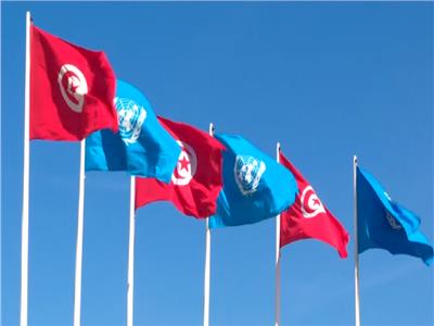 أعلام تونس والأمم المتحدة