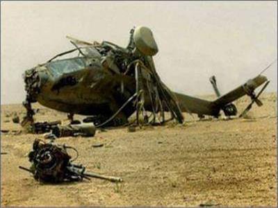 تحطم طائرة هليكوبتر عسكرية 
