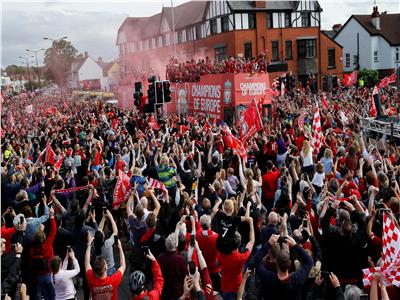 احتفالات جماهير ليفربول بدوري أبطال أوروبا