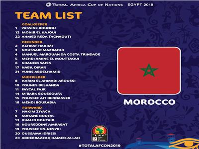 قائمة منتخب المغرب