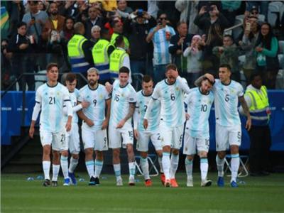 فرحة لاعبي منتخب الأرجنتين