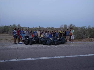 رفع ربع طن مخلفات بلاستيكية من محمية وادي الجمال