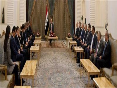الرئيس العراقى  يستقبل سامح شكرى ونظيره الأردنى