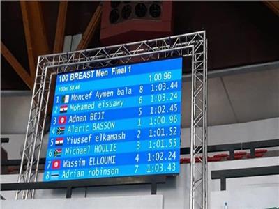 عيساوي يحقق فضية ١٠٠ متر صدر بسباحة الألعاب الإفريقية