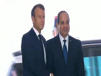 الرئيس الفرنسي ماكرون يستقبل الرئيس السيسي