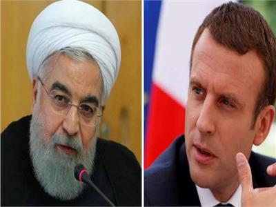 الرئيس الإيراني حسن روحاني، ونظيره الفرنسي إيمانويل ماكرون