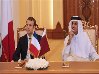 أمير قطر والرئيس الفرنسي