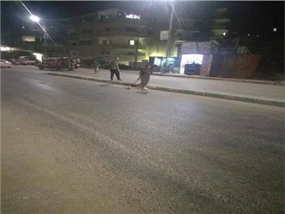 حمله لمتابعة حالة النظافة بمداخل حي غرب مدينة المنيا