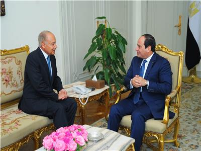 الرئيس السيسي خلال لقاء سابق مع «أبو الغيط»