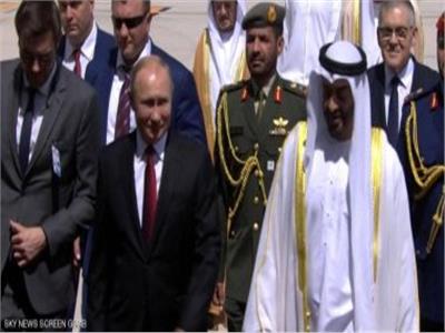 مراسم استقبال رسمية للرئيس بوتين فور وصوله إلى دولة الإمارات