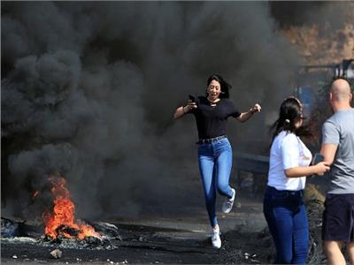 صورة من رويترزر لتظاهرات لبنان