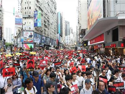 صورة من الاحتجاجات في هونج كونج