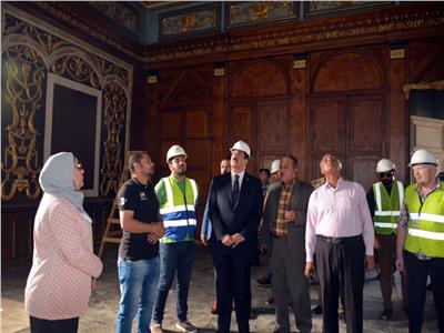 محافظ القليوبية يتابع أعمال ترميم قصر محمد علي بشبرا الخيمة
