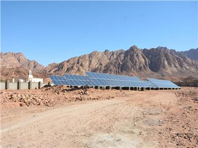 اضاءة تجمع وادي غراقد بجنوب سيناء بالطاقة الشمسية