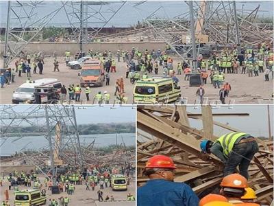 ننشر أسماء والفيات والمصابين بحادث سقوط برج كهرباء بأوسيم