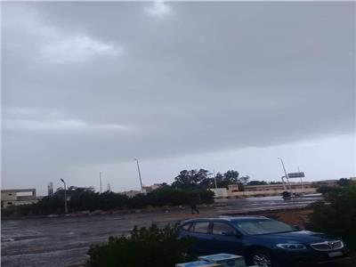 سقوط أمطار بمدينة سفاجا