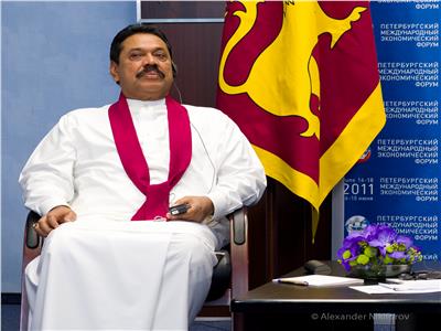  رئيس سريلانكا السابق ماهيندا راجاباكسا