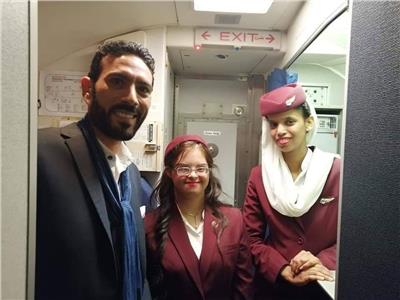 أول مضيفة طيران مصرية من أصحاب متلازمة داون