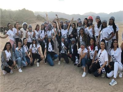 ملكات جمال القارات بين صحراء وميادين شرم الشيخ استعداد للمسابقة 