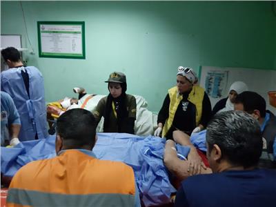 نقل 10 مصاب في حادث السخنة الى مستشفيات القاهرة للعلاج