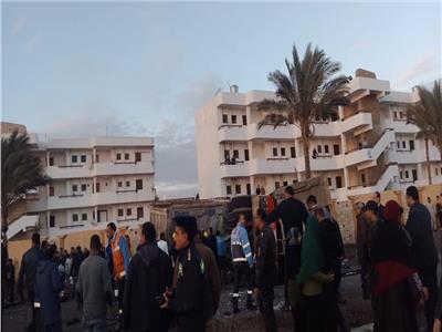 صور| 22 قتيلا و7 مصابين في تصادم 3 سيارات ببورسعيد 