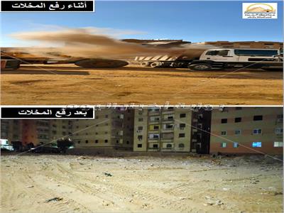 محافظة الجيزة ترفع 1500 طن مخلفات