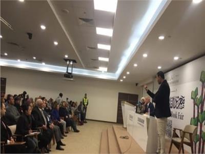 السفير أبوالغيط  خلال ندوة "تحديات السياسة الدولية فى المنطقة العربية