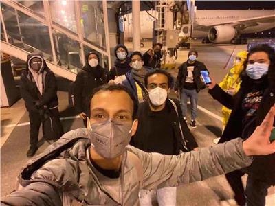 الطلاب السعوديون الذين تم إجلائهم من ووهان الصينية اليوم 