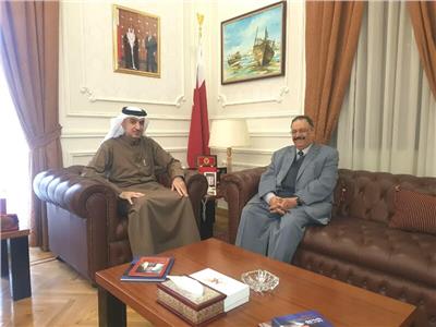  سفير البحرين يستقبل الأمين العام المساعد للأمن القومي بجامعة العربية