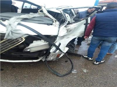  حادث تصادم بكورنيش الإسكندرية بسبب الأمطار