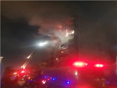 حريق هائل في مخزن بميت نما.. وإصابة عدد من المواطنين