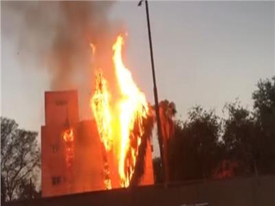 حريق في مستشفى حميات إمبابة