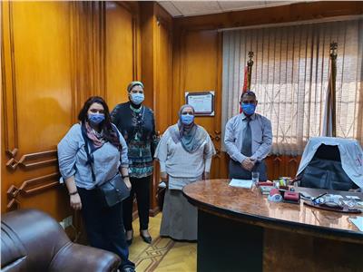 وفد أمانة الصحة النفسية خلال تفقد مستشفى القاهرة الفاطمية 