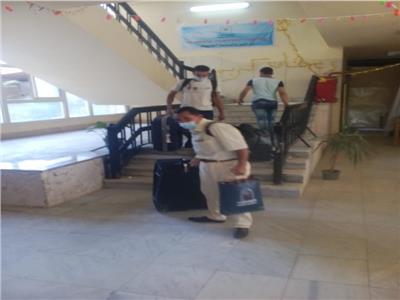 خلال مغادرة الفوج الأول من نزلاء الحجر الصحي بالمدينة الجامعية بالمطرية