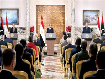 الرئيس السيسي خلال إعلان القاهرة