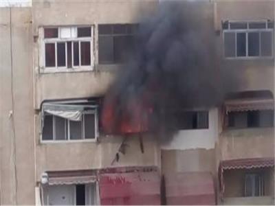 حريق شقة سكنية فى مدينة نصر 