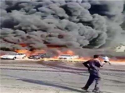 حريق طريق مصر الإسماعيلية 