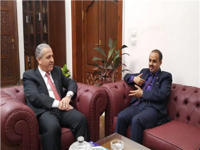 عبد الصادق الشوربجي يستقبل وزير الإعلام اليمني