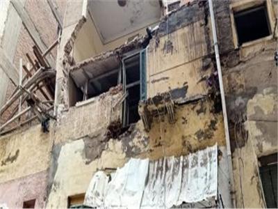 انهيار سقف عقار في الإسكندرية 