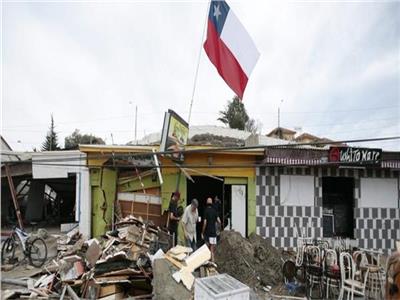 آثار زلزال سابق في تشيلي