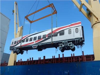  وصول دفعة جديدة من عربات القطارات الروسية الجديدة إلى ميناء الإسكندرية