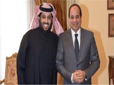 فخامة الرئيس عبد الفتاح السيسي والمستشار تركي آل الشيخ 