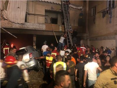 انفجار خزان مازوت بالعاصمة اللبنانية بيروت