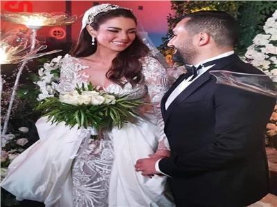 الفنانة التونسية درة بزفافها على رجل الأعمال هاني سعد