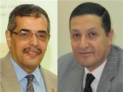 الدكتور جمال السعيد رئيس جامعة بنها -الدكتور حسين المغربى نائب رئيس الجامعة السابق