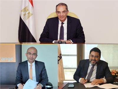 وزير الاتصالات و رئيسا المصرية للاتصالات وأورنج