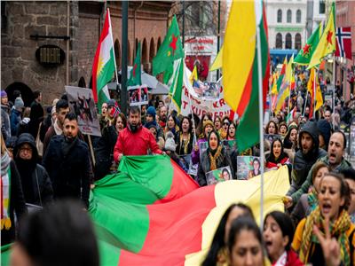 مظاهرة في أوسلو تضامنا مع الأكراد وضد التدخل التركي في سوريا (ارشيفية رويترز)
