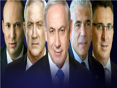 بنيامين نتنياهو وأربعة من قادة الأحزاب