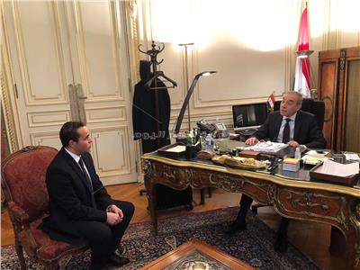 محرر بوابة أخبار اليوم خلال حواره مع السفير المصري في فرنسا